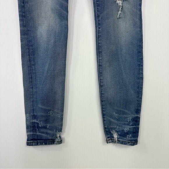 Madewell 9" High Rise Skinny Jeans Sz 26 In Destructed Hem Edition - Picture 5 of 17